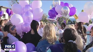 Balloon release held to remember murdered, stalked single mother Abigail Saldana