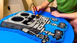 ASMR Rug Making | SpongeBob Rug (Start to Finish)