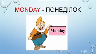 Дні тижня англійською мовою для дітей  (Days of the week)