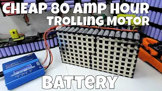 Trolling Motor recycled 80ah 18650 battery pack