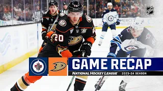 Jets @ Ducks 12/10 | NHL Highlights 2023