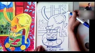 Cat with red fish by Henri Matisse [lesson recording] for KIDS