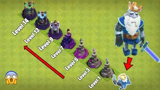 Royal Ghost Vs  Level 1 To Max Level Defense Formation - Clash of clans