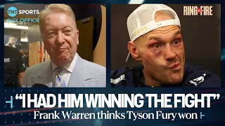 Frank Warren believes Tyson Fury should have been crowned the Undisputed champion 👀😳 #FuryUsyk 🇸🇦