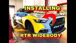 INSTALLING WIDEBODY KIT ON MONSTER ENERGY FORD MUSTANG GT 5.O RTR!