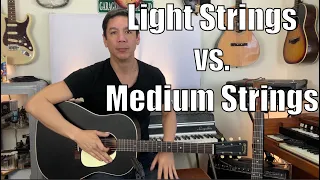 Light Strings VS. Medium Strings DO THEY SOUND DIFFERENT?