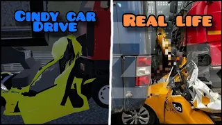 АВАРИИ в игре CINDY CAR DRIVE #2
