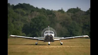 Cherokee Six Short T/O & Landing on some 1,500ft Grass Strips, filmed by Drone and 8k Camera