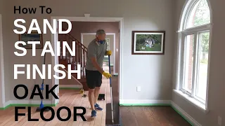 How To: Sand - Stain - Finish - Oak Floor - Jacobean Stain - Ask Questions & Post Comments (Ep#44)
