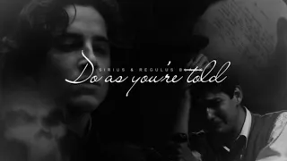 sirius and regulus black | do as you're told.