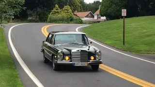 Driving around country  roads  mint w108 1973 Mercedes 280SE