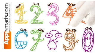 Doodle Cast Numbers: Learn to Write Numbers 1 to 10 with Educational Kids App