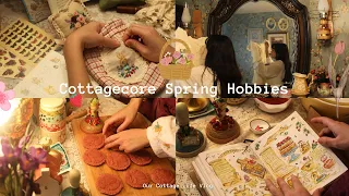 Cottagecore Spring Hobbies 🌷🍓🐇 | Making Strawberry Cookies |