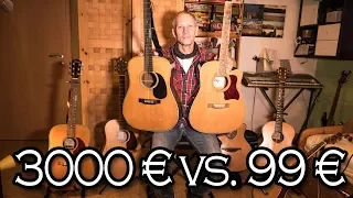 Gitarren-Vergleich TEUER VS. BILLIG