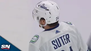 Pius Suter Displays Soft Touch For Slick Deflection vs. Oilers