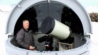 André Vaillancourt operating a Celestron C14 in his SkyShed POD - SkyShed