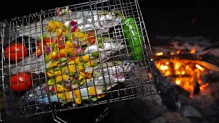 Rainbow Trout Catch and Cook w/ Mango & Jalapeño Salsa (Campfire Meal)