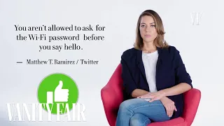 Aubrey Plaza Responds to Social Media Etiquette | Vanity Fair