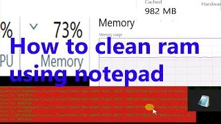 How to clean ram using notepad [Sinhala]