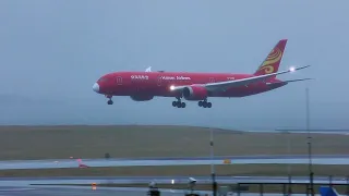 [4k] Rainy and Windy Boston Logan Airport plane spotting. Plus Hainan Airlines back in Boston