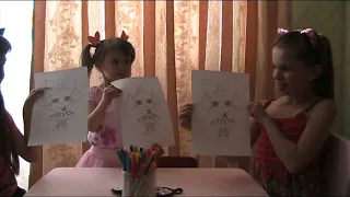 3 маркера челлендж. Видео для детей. Рисуем L.O.L. , Ферби,шопкинс