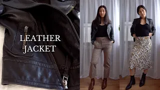 STYLING A LEATHER JACKET | Casual Spring Outfits