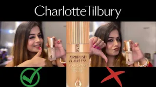 Charlotte Tilbury Airbrush Flawless Foundation *HONEST REVIEW* || Maahi Sharma || #maahistylesvlogs