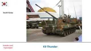 K9 Thunder, propelled artillery specs comparison