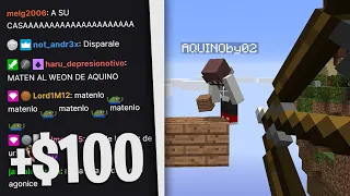 MINECRAFT pero si ME MATAS DOY DINERO al CHAT