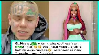 6ix9ine Speaks On Him Wearing Wigs and GF Responds To Him Wearing Wigs