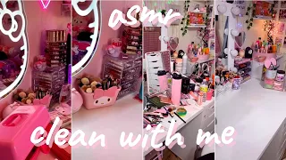 ASMR Vanity Cleaning and Organizing Videos ✨ Get your life together & Be THAT Girl 💖