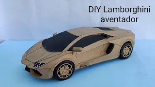 how to make a Lamborghini car with cardboard || DIY crafts || #craft #lamborghini #cardboardcraft