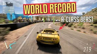 Forza Horizon 5 WORLD RECORD | A-Class Lotus Elise at Emerald Circuit