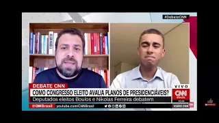 "O que deveria ser invadido é essa sua cabecinha oca", diz Guilherme Boulos para Nikolas Ferreira