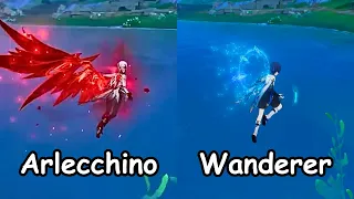 Who is now fastest on Water? (Arlecchino special dash vs Others)