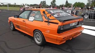 700HP Audi UrQUATTRO 5-Cylinder TURBO MONSTER - Launches, Drag Racing & Exhaust Sounds!