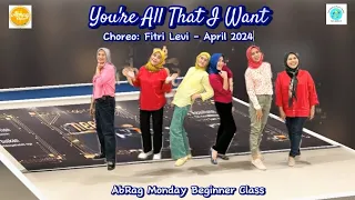 You're All That I Want Line Dance | Beginner |Demo by AbRag Monday Beginner Class (INA)