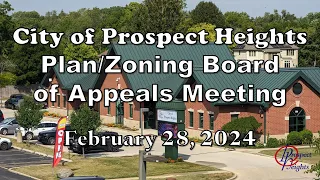 February 28th, 2024 - Plan Zoning Board of Appeals Meeting