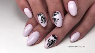 Вензеля на ногтях + инкрустация стразами 💅🏼 Подробный урок