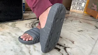 Adidas Adilette 22 Slides Grey unboxing & Review in Telugu