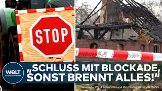SACHSEN: "Landwirt nahm an Straßenblockaden teil" Brandanschlag auf Bauernhof in Oelsnitz!