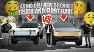 TAKING DELIVERY OF MY CYBER TRUCK AND FIRST RACE AGAINST A RIVIAN