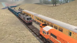 Loco Failed ICF passenger Traine & Rescued by WDM 3D