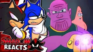 Sonic & Shadow Reacts To Thanos Vs Patrick - Cartoon Beatbox Battles!