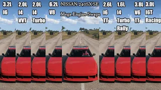 This Car Has Mega Engine Swaps || Nissan 240SX SE || All Engine Swaps Top Speed Battle Comparison