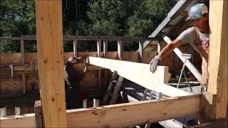 Building Our Off Grid Post And Beam Building. Out Of Rough Lumber.