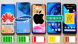 Huawei P40 Pro vs Galaxy S20 Ultra, iPhone 11 Pro Max y Oppo Find X2 Pro. EXTREME BATTERY TEST!!