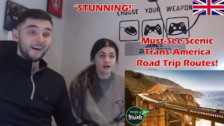 British Couple Reacts to Must-See Scenic Trans-America Road Trip Routes!