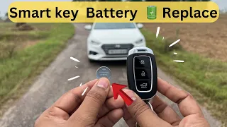 Hyundai Verna smart key battery change and Smart key test￼🔥|#car #verna #hyundai ￼