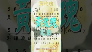 《黃玫瑰》黃燦演唱 ❤【動態簡譜】